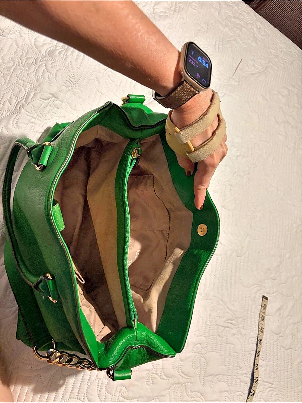 Michael Kors Green Satchel - Picture 3 of 9